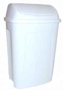 Poubelle swing 25L blanc